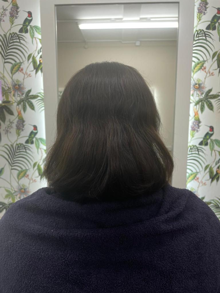 Before highlights and red warm tones