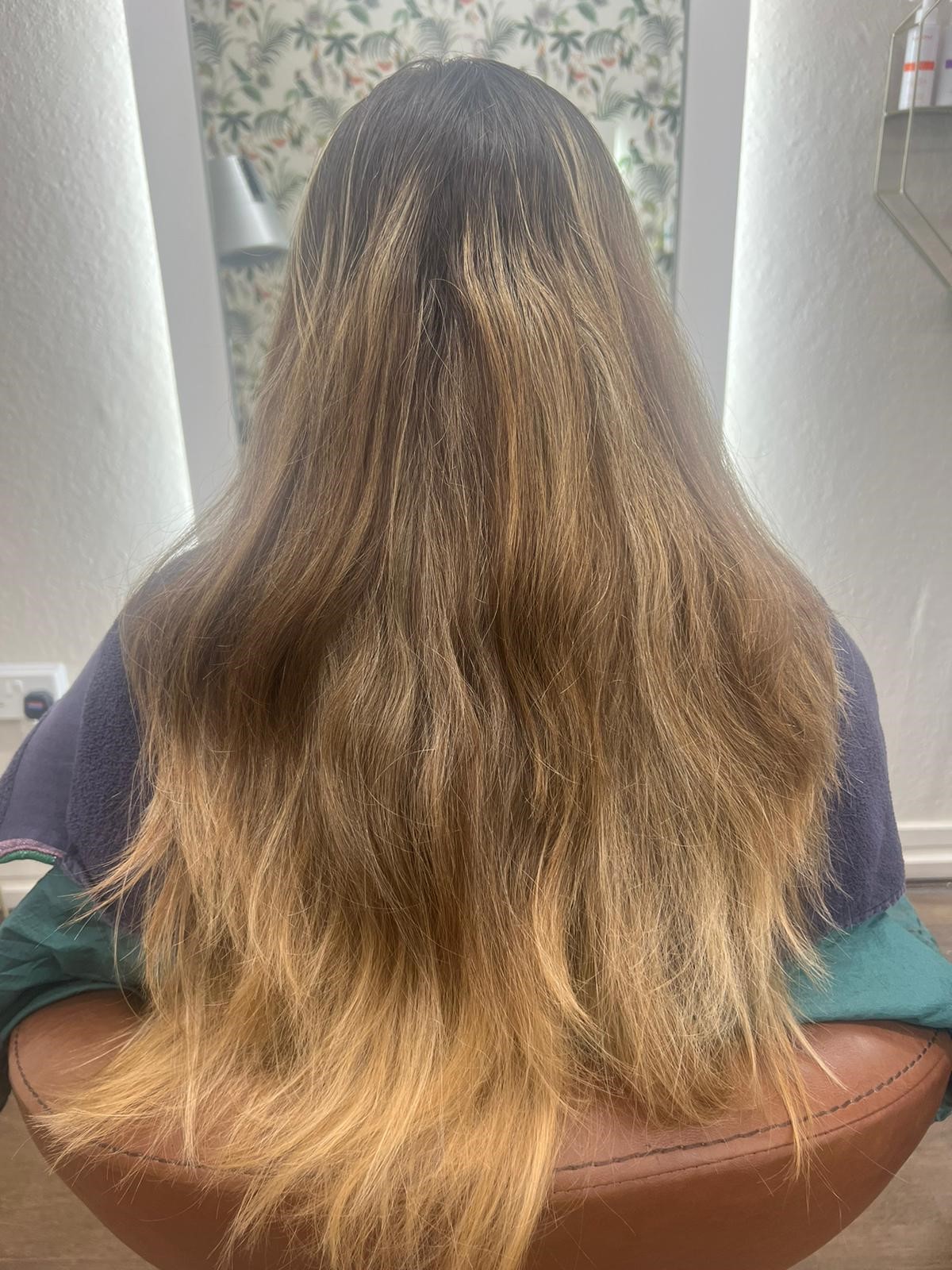 Before full head highlights