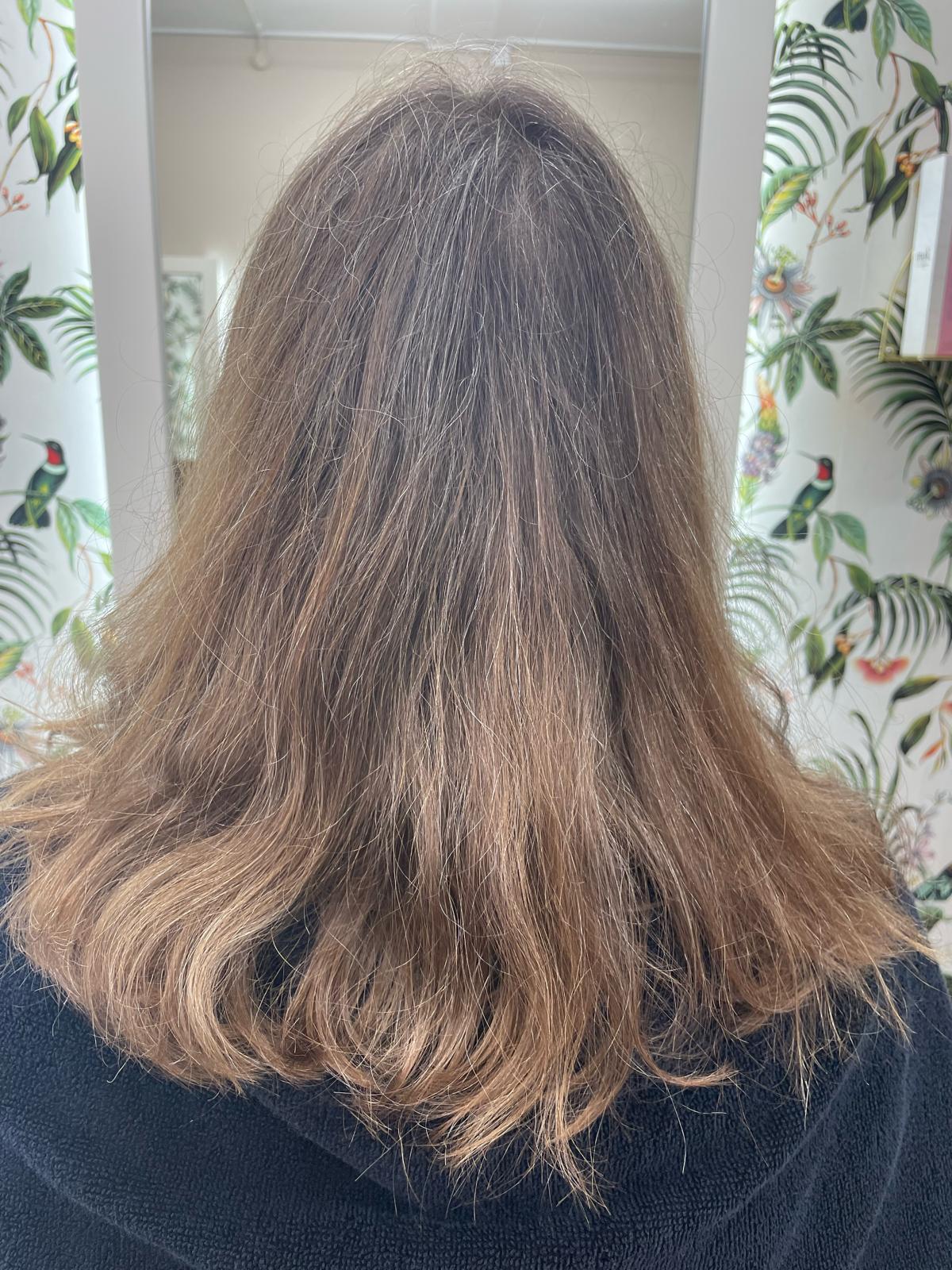 Before full head highlights