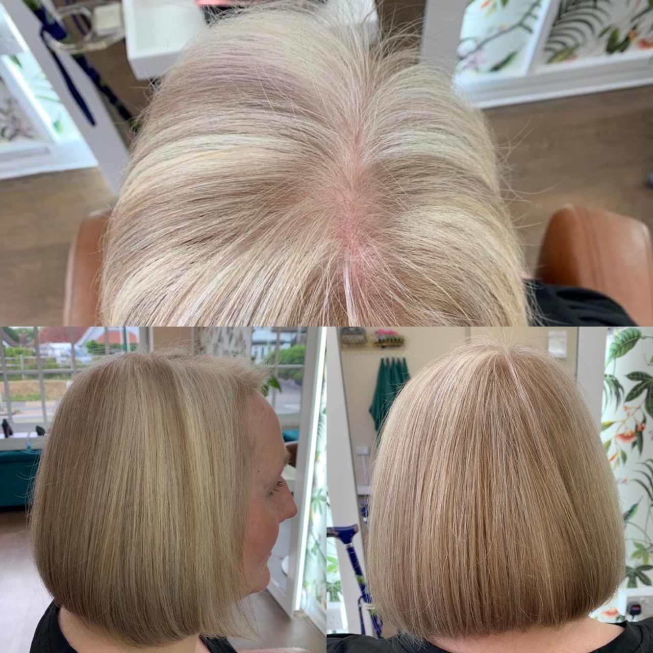 Light and dark contrast hair