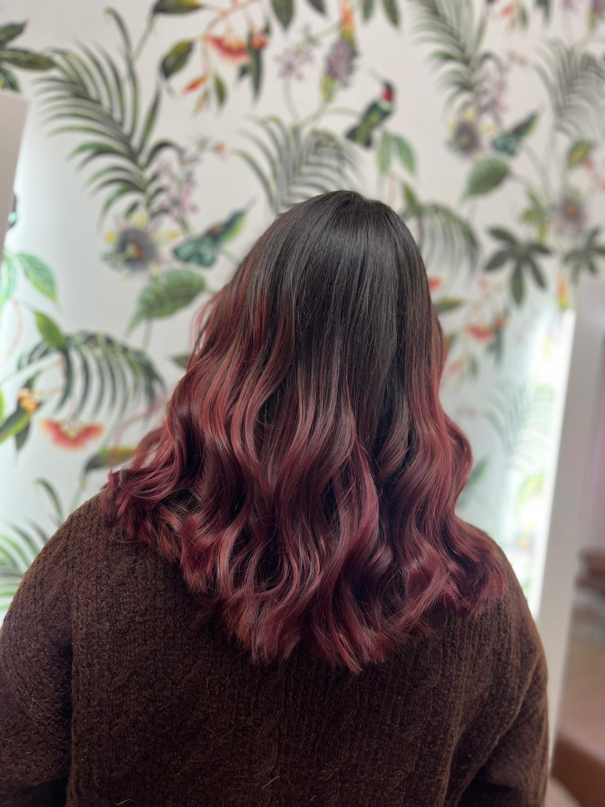 Red balayage