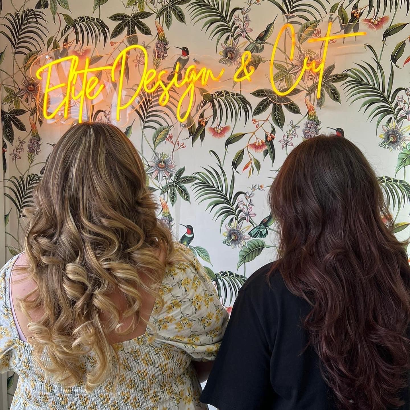 Blonde highlights and darker low lights sisters hair appointment